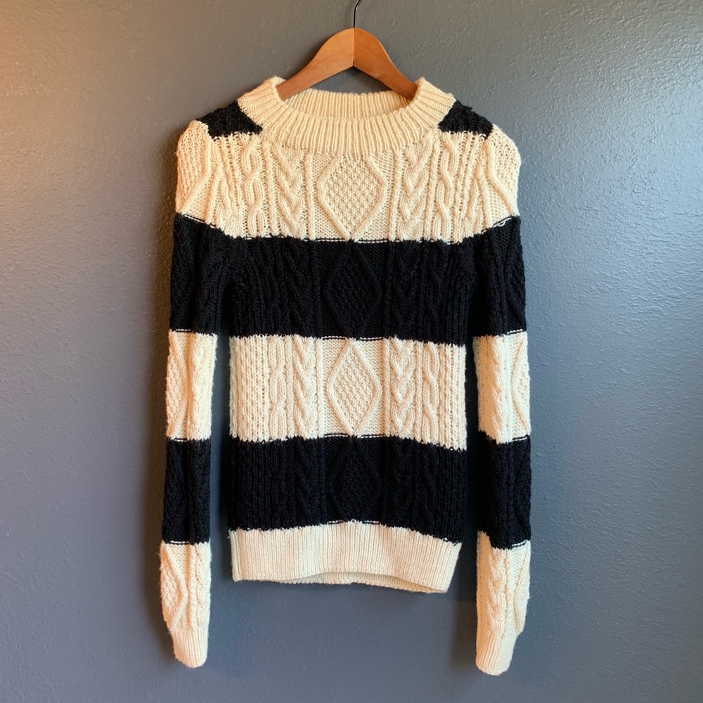J Crew Womens Hand Knit Chunky Wool Sweater Small - Picture 1 of 8